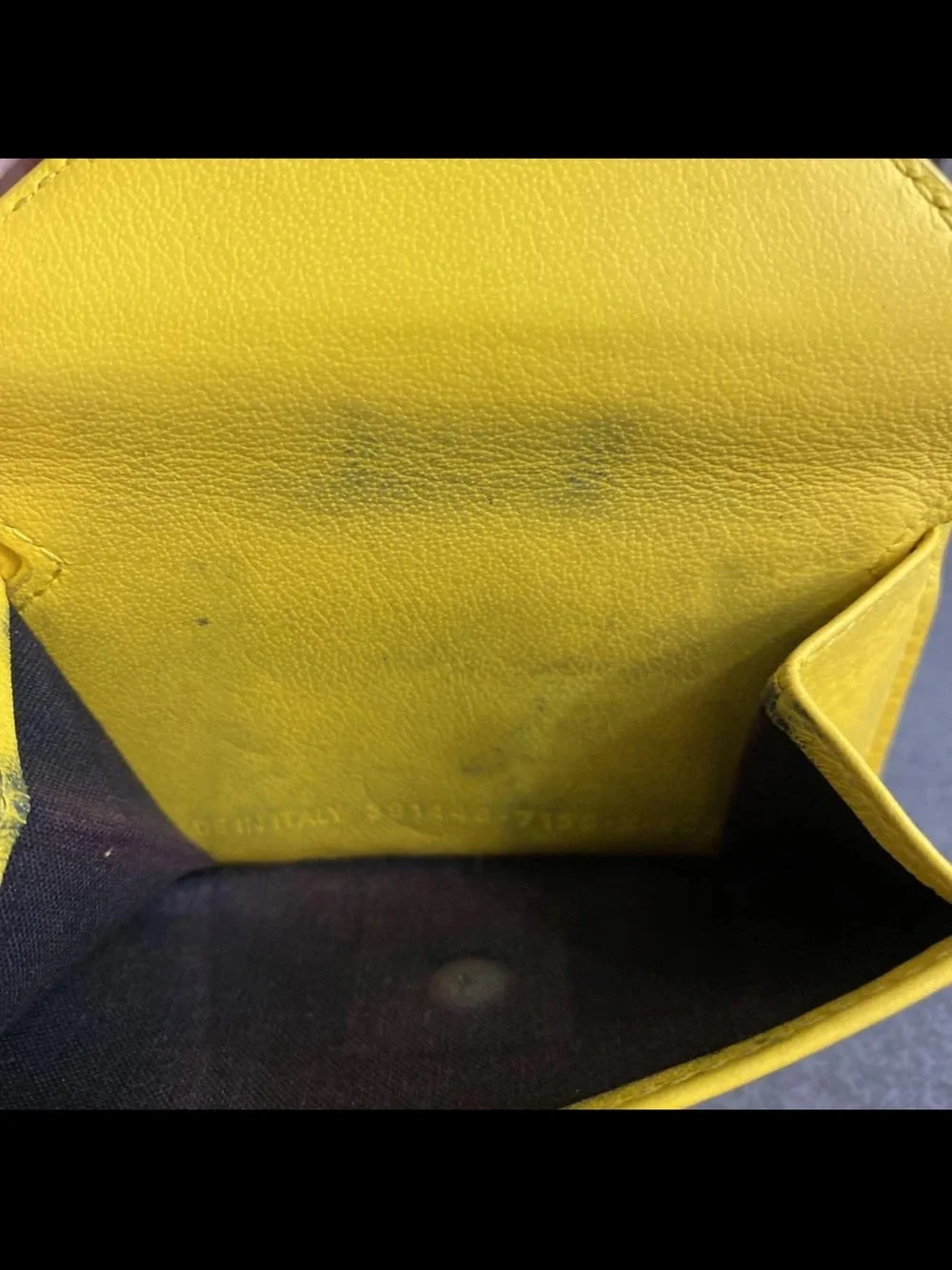 Balenciaga Yellow Papier Mini Wallet